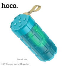 Акустична система HOCO HC7 Pleasant sports BT speaker Peacock blue mag-6931474749772142592
