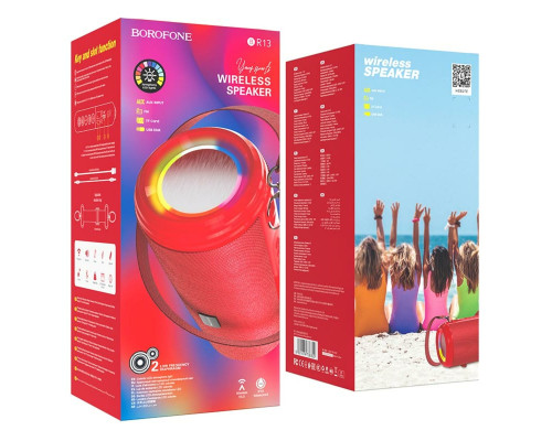 Портативна колонка BOROFONE BR12 Amplio sports wireless speaker Red (6931474735638)