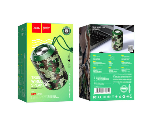 Портативна колонка HOCO HC1 Trendy sound sports wireless speaker Camouflage Green (6931474740212)