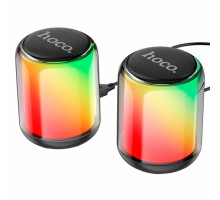 Портативна колонка HOCO BS56 Colorful BT wired 2-in-1 computer speaker Black