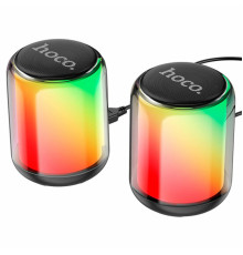 Портативна колонка HOCO BS56 Colorful BT wired 2-in-1 computer speaker Black