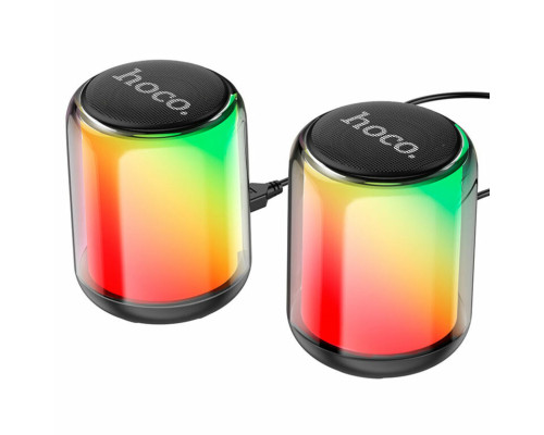 Портативна колонка HOCO BS56 Colorful BT wired 2-in-1 computer speaker Black