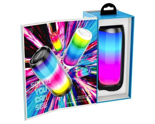 Портативна колонка HOCO HC8 Pulsating colorful luminous wireless speaker Black