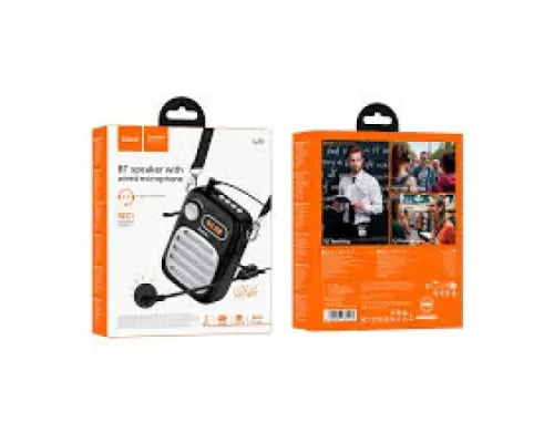 Акустична система HOCO L23 Lemony speaker with wired microphone Black mag-6942007672160152830