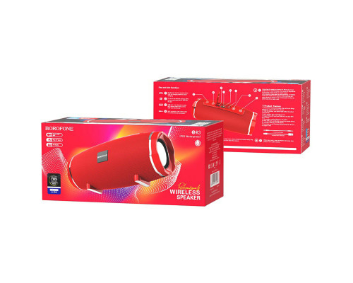 Портативна колонка BOROFONE BR3 Rich sound sports wireless speaker Red