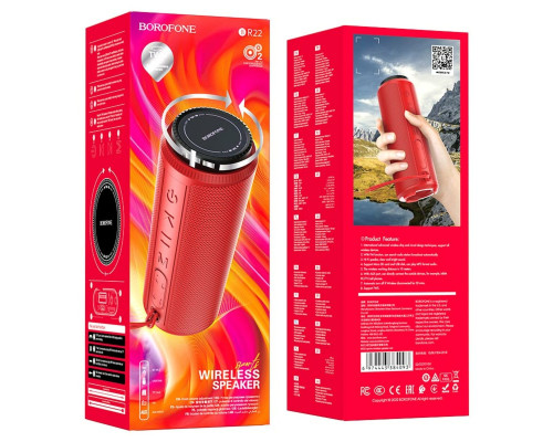 Портативна колонка BOROFONE BR22 sports wireless speaker Red