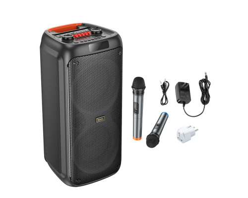 Портативна колонка HOCO HA7 Leader wireless dual-mic outdoor BT speaker Black (6942007612869 )