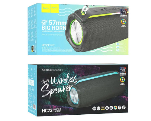 Портативна колонка HOCO HC23 Rick sports BT speaker Gray (6942007606738)