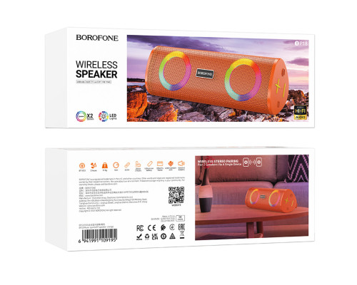 Портативна колонка BOROFONE BP18 Music sports BT speaker Orange