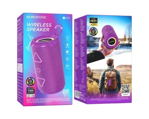 Акустична система BOROFONE BR37 Noble sports BT speaker фіолетова mag-6941991107191152220