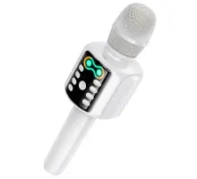 Караоке-мікрофон HOCO L24 Shine karaoke microphone White mag-6942007673778153138