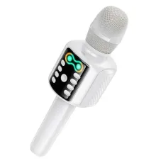 Караоке-мікрофон HOCO L24 Shine karaoke microphone White mag-6942007673778153138