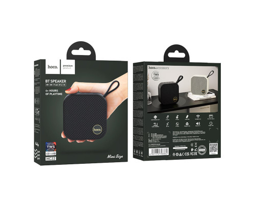 Портативна колонка HOCO HC22 Auspicious sports BT speaker Black (6931474798862)