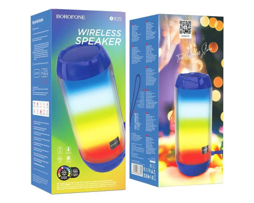 Портативна колонка BOROFONE BR25 Crazy sound colorful luminous BT speaker Blue