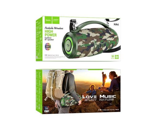 Портативна колонка HOCO HA4 mini Surge outdoor BT speaker Camouflage Green (6942007642309)