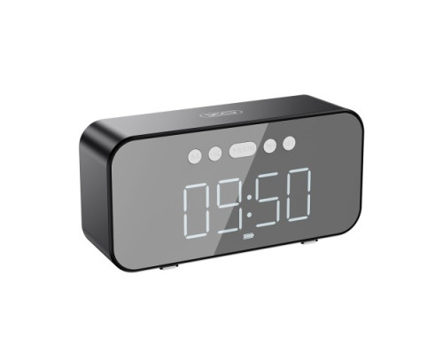 Акустична система XO F41 Mirror Clock Bluetooth Speaker Чорна mag-6920680846139140361