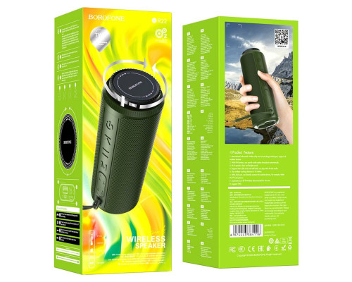 Портативна колонка BOROFONE BR22 sports wireless speaker Dark Green