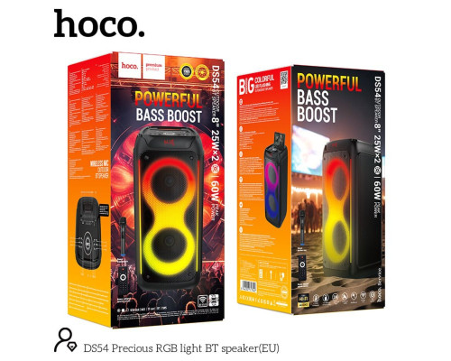 Портативна колонка HOCO DS54 Precious RGB light BT speaker Black