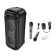 Портативна колонка HOCO HA13 Max Ramon outdoor BT speaker with two wireless microphones Black (6942007643627)