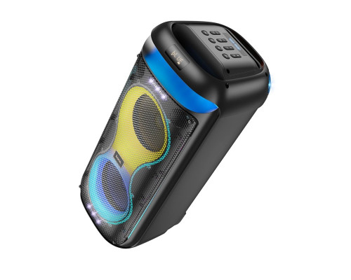 Портативна колонка HOCO HA13 Max Ramon outdoor BT speaker with two wireless microphones Black (6942007643627)