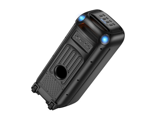 Портативна колонка HOCO HA13 Max Ramon outdoor BT speaker with two wireless microphones Black (6942007643627)
