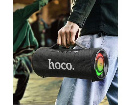 Портативна колонка HOCO HA10 Oleada outdoor BT speaker Black (6942007635608)