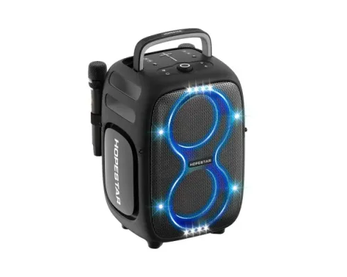 Колонка Bluetooth HOPESTAR PARTYONE CLUB with 2pcs UHF microphone 650W Black mag-2000001642269146902