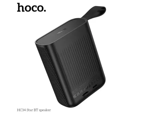 Акустична система HOCO HC34 Star BTspeaker Black mag-6942007652193144430