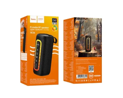 Акустична система HOCO HC36 Brocade sports BT speaker Black mag-6942007658744146748
