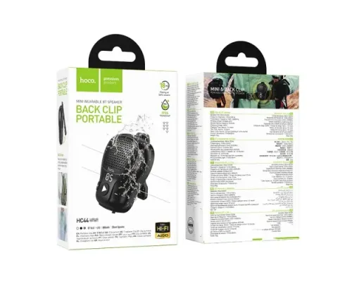 Акустична система HOCO HC44 Star wearable BT speaker Black mag-6942007673730153803