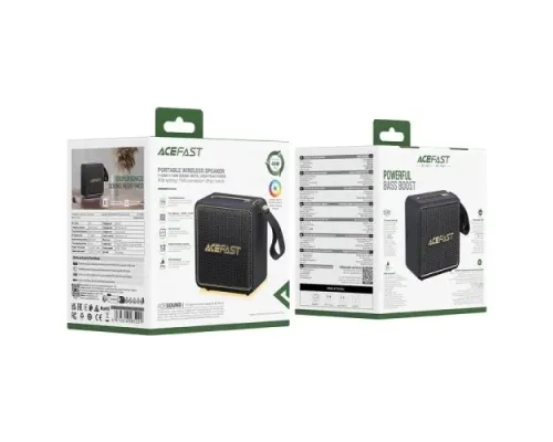 Акустична система ACEFAST K3 Nano portable wireless speaker Black mag-6974316285229153343