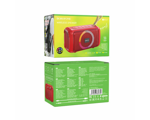 Портативна колонка BOROFONE BR17 Cool sports wireless speaker Red