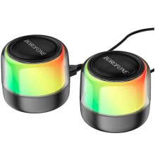 Портативна колонка BOROFONE BP12 Colorful BT wired 2-in-1 computer speaker Black