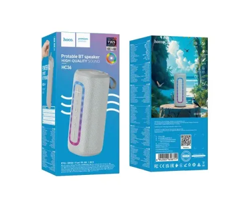 Акустична система HOCO HC36 Brocade sports BT speaker Gray mag-6942007658751146749