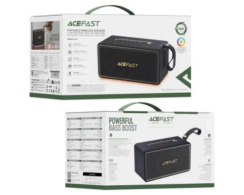 Акустична система ACEFAST K3 Max portable wireless speaker Black mag-6974316285038153333