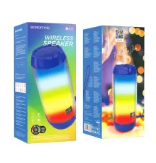 Акустична система BOROFONE BR25 Crazy sound colorful luminous синя mag-6974443386530145031