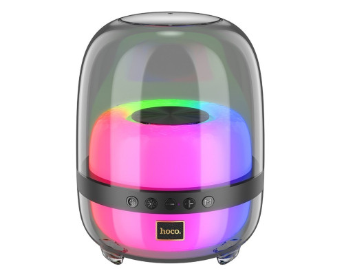 Портативна колонка HOCO BS58 Crystal colorful luminous BT speaker Magic Black Night