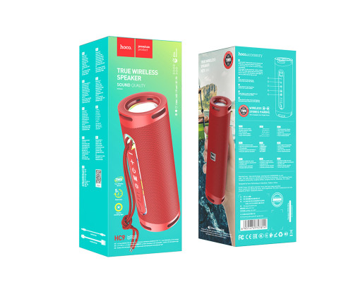 Портативна колонка HOCO HC9 Dazzling pulse sports BT speaker Red (6931474757814)