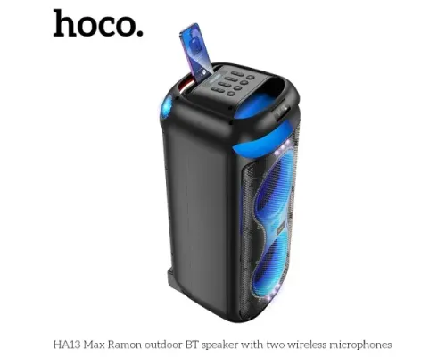 Акустична система HOCO HA13 Max Ramon outdoor BT speaker with two wireless Black mag-6942007643627144197