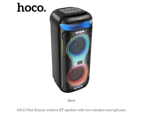 Акустична система HOCO HA13 Max Ramon outdoor BT speaker with two wireless Black mag-6942007643627144197