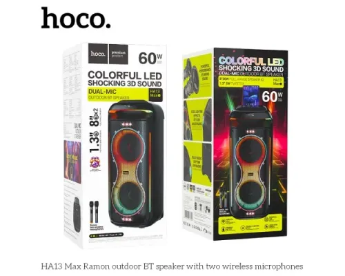 Акустична система HOCO HA13 Max Ramon outdoor BT speaker with two wireless Black mag-6942007643627144197