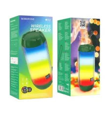 Акустична система BOROFONE BR25 Crazy sound colorful luminous темно зелена mag-6974443386554145032