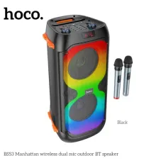 Акустична система HOCO BS53 Manhattan wireless dual mic outdoor BTspeaker Black mag-6931474781116145538