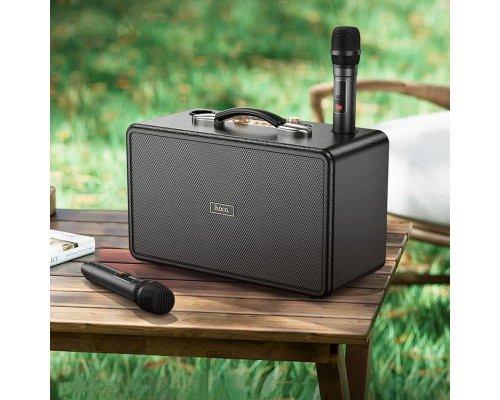 Портативна колонка HOCO HA8 Ave wireless dual-mic outdoor BT speaker Black (6942007629843)