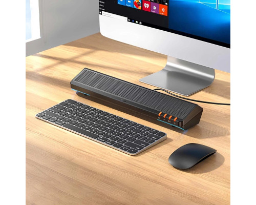 Комп'ютерна акустика HOCO BS66 Smooth USB2.0 multimedia computer speaker Black (6942007652179)