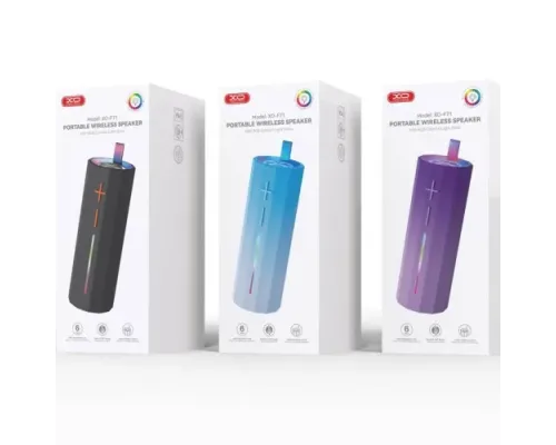 Акустична система XO F71 Hidden Carrying Handle Cylinder LED Dazzle Speaker Чорна mag-6975837584679147333