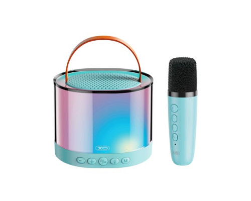 Акустична система XO F47 Aurora Atmosphere Light Bluetooth Audio with Microphone Синя mag-6920680855704140385