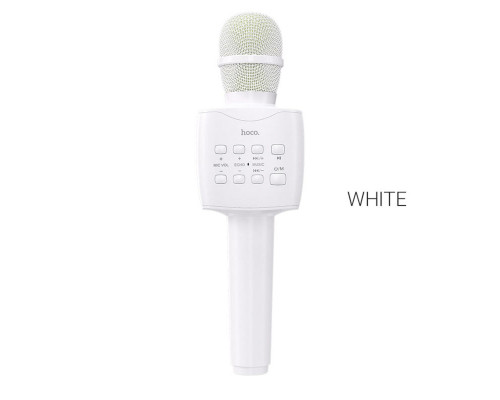 Портативна колонка HOCO BK5 Cantando karaoke microphone White