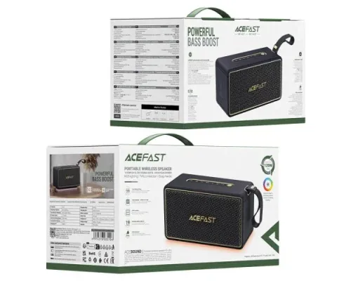 Акустична система ACEFAST K3 Ultra portable wireless speaker Black mag-6974316285106153336