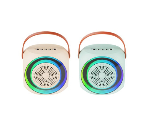 Акустична система XO F42 Dazzling RGB Bluetooth Karaoke Stereo with Microphone Синя mag-6920680847303140366